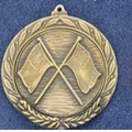 1.5" Stock Cast Medallion (Crossed Flags)